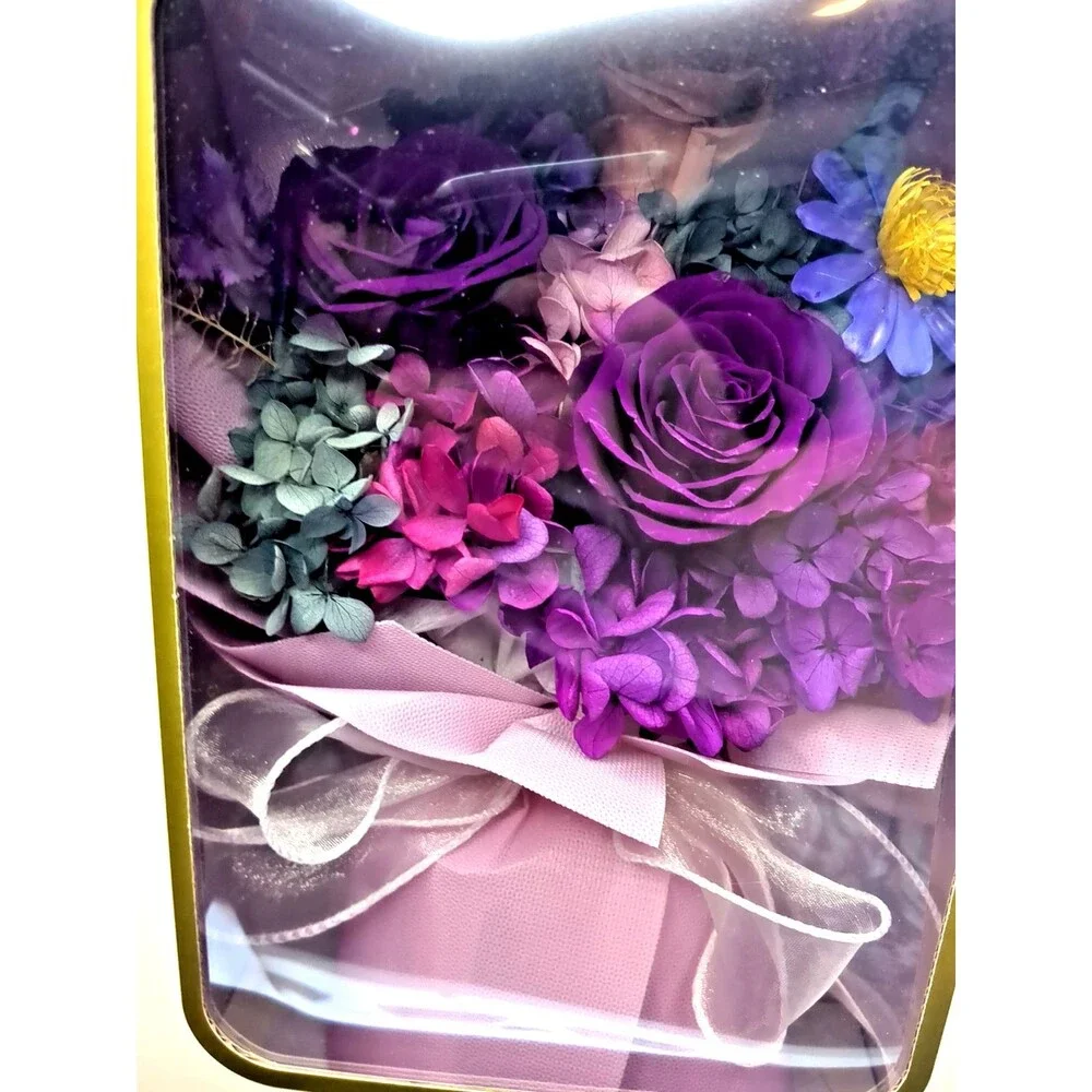 Lovenfold Flowers Preserved Flowers Bouquets, Purple Rose Bouquets